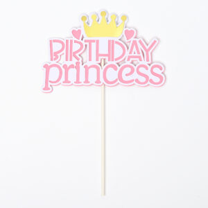 טופר נסיכת יום הולדת ורוד כתר זהב