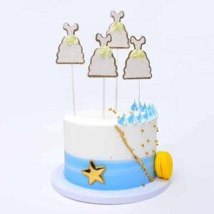 טופר שמלת כלה גליטר 4 יח'