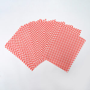 נייר פרגמנט משבצות אדום מודפס 30*40 25 יח'