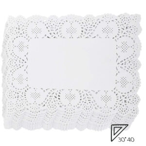 נייר תחרה לבן 40*30 ס"מ 36 יח'