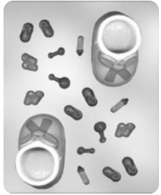 תבנית יציקה לשוקולד נעלי תינוק