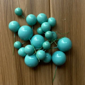 כדורים בצבע טורקיז  לקישוט עוגה