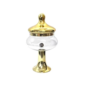 כלי פלסטיק בונבוניירה 18/32 ס"מ- רגל/מכסה זהב