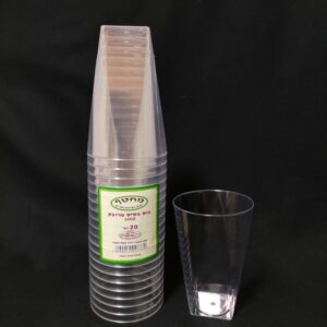 כוסות קריסטל בסיס מרובע לתחתית הכוס