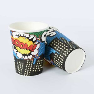 כוסות נייר סט קומיקס גיבורי על ארוז 8 יח'