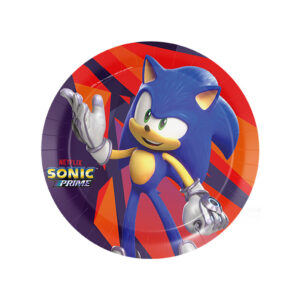 צלחות סוניק גדולות 8 י"ח