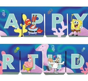 שרשרת אותיות 3 מטר בוב ספוג