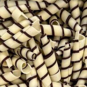 קישוטי שוקולד- תלתלים טוויסטר לבן