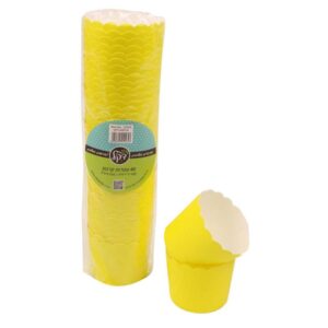 חבילת 40 עטרות קרטון לאפיה 7/5.5 ס"מ -צהוב