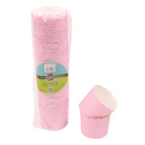 חבילת 40 עטרות קרטון לאפיה 7/5.5 ס"מ -ורוד בייבי