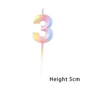 נר ספרה 3 קשת תלת מימד