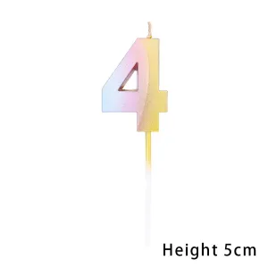 נר ספרה 4 קשת תלת מימד