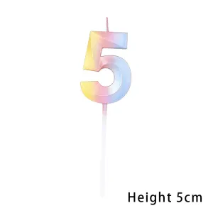 נר ספרה 5 קשת תלת מימד