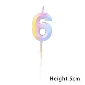 נר ספרה 6 קשת תלת מימד