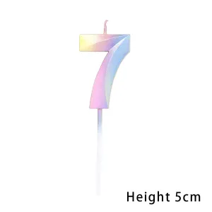 נר ספרה 7 קשת תלת מימד