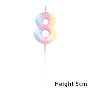 נר ספרה 8 קשת תלת מימד