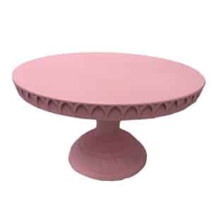 מעמד לעוגה מפלסטיק | ורוד – קוטר 32 ס”מ
