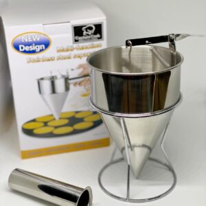 משפך בלילה נירוסטה כולל מעמד